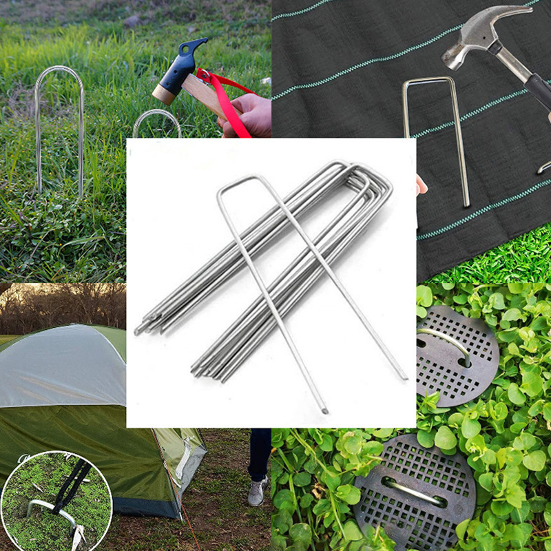 Steel Garden Stakes Staples Securing Pegs Heavy Duty - Temu