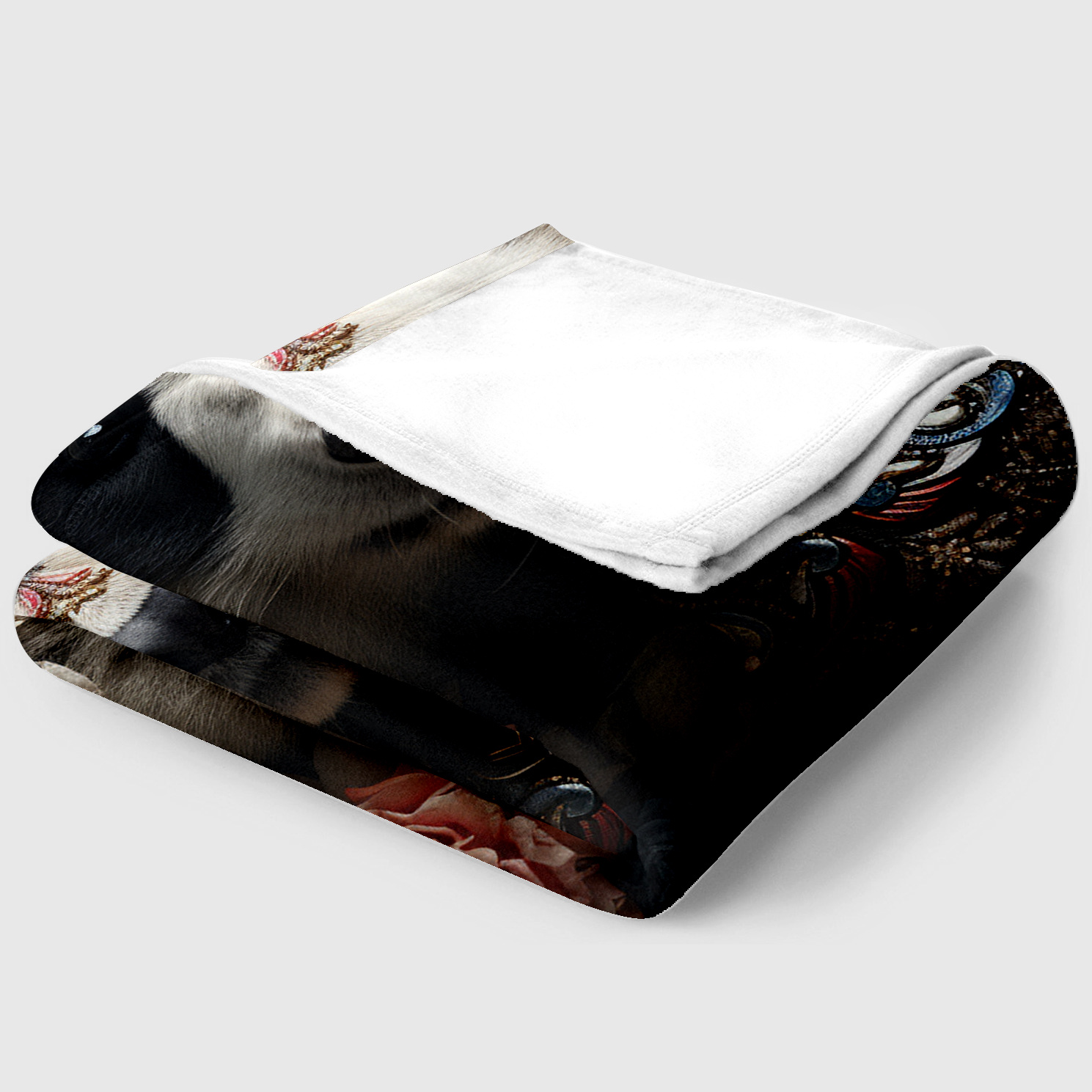 Cozy Pandas & Flowers Print Blanket Lightweight Flannel Throw For Sofa Bed