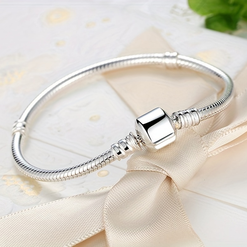 

1pc Classic Smooth Men's Bracelet, Fashion Cool Chain Bead Couple Jewelry