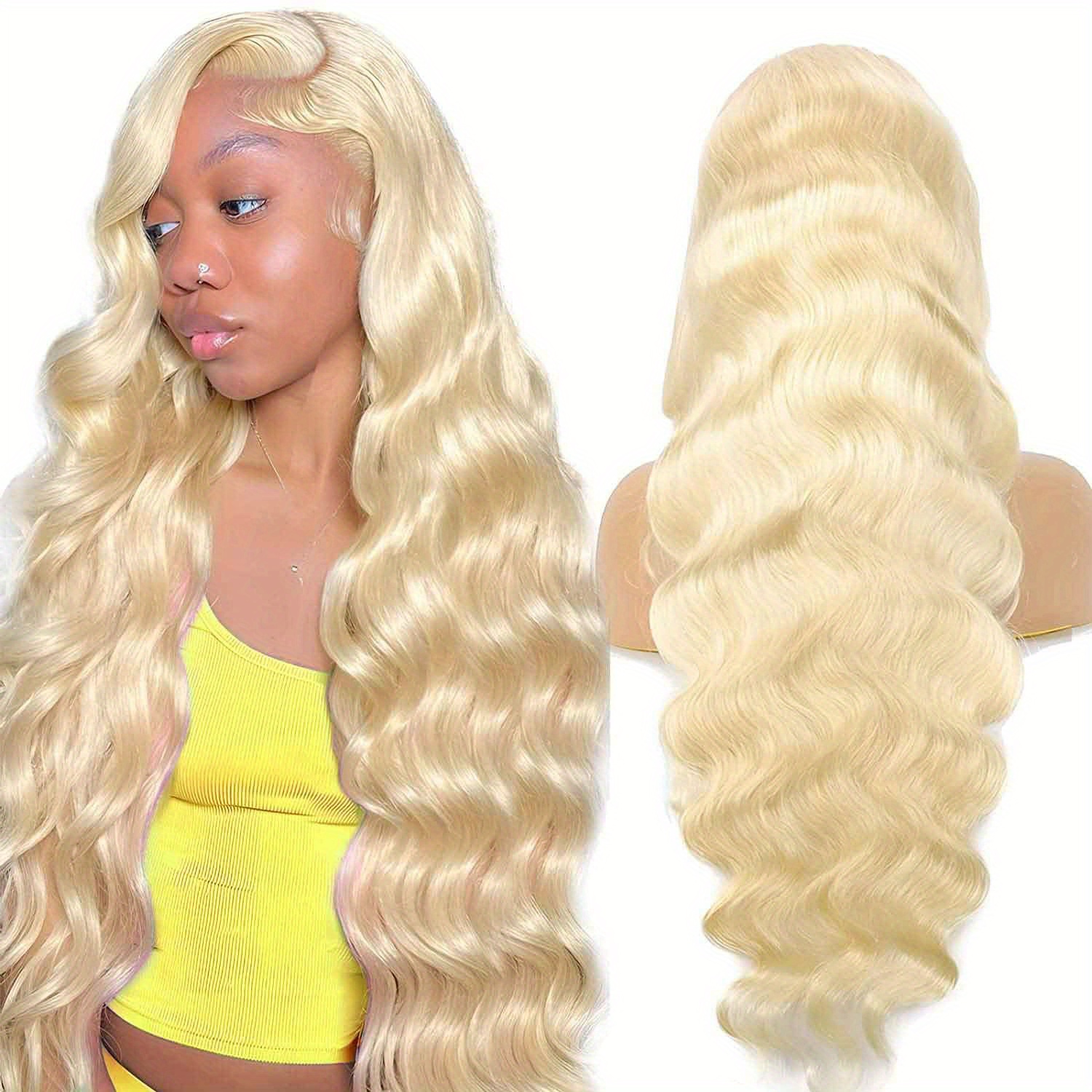 613 Lace Front Wig Human Hair 28inch 13x6 Transparent Body Wave Blonde Lace  Front Wigs Human Hair 180% Density Guleless Wigs Human Hair Pre Plucked HD