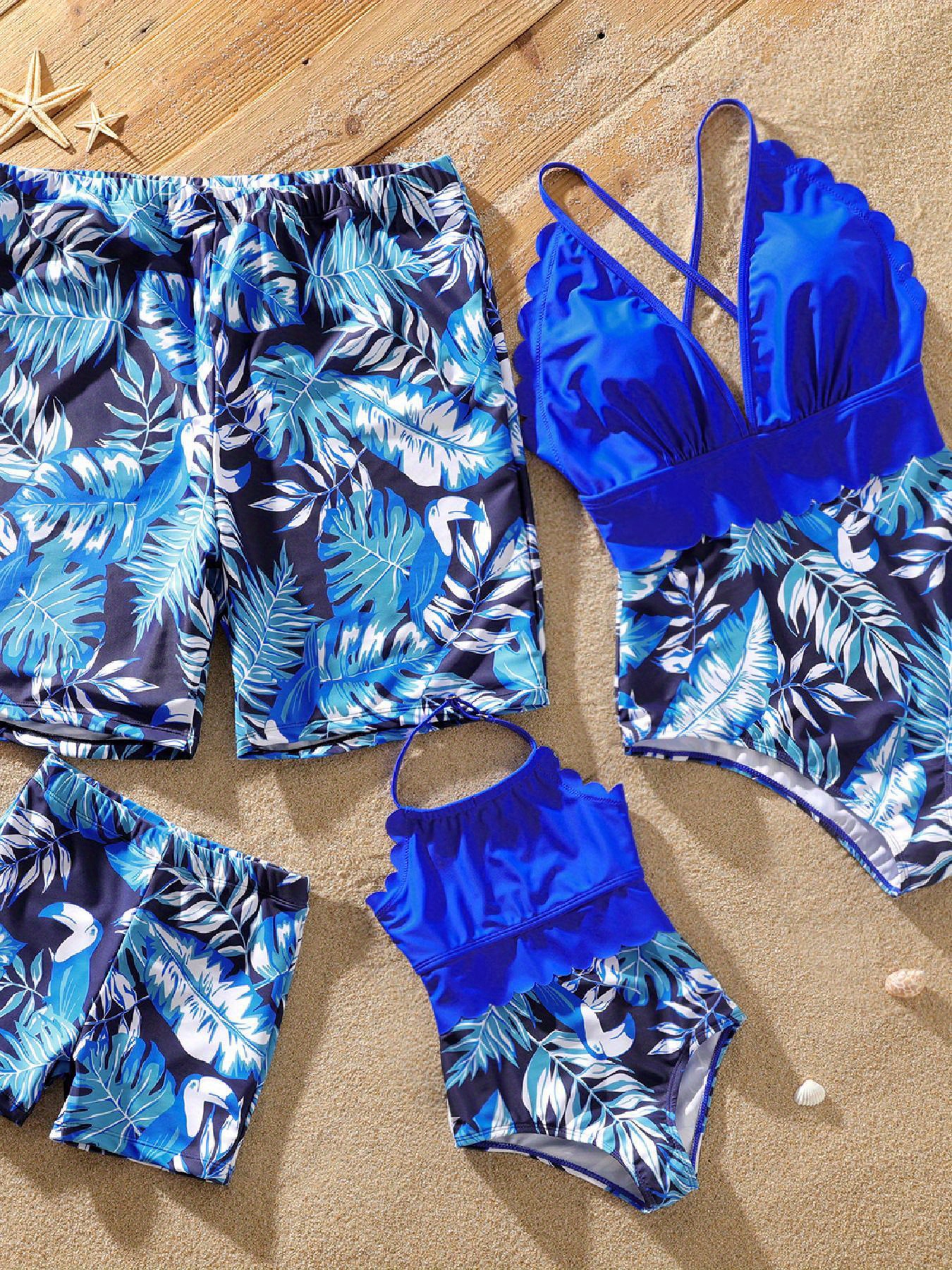 Couples Matching Swimsuit High Waist, Blue Coconut Trees, Beach Bathing  Matching Swimwear : : Clothing, Shoes & Accessories