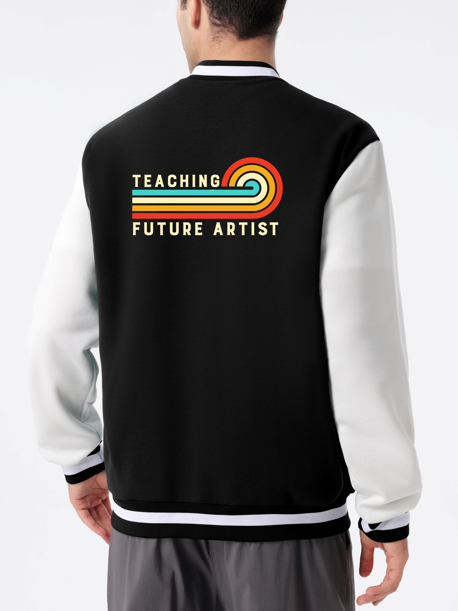 Rainbow deals varsity jacket