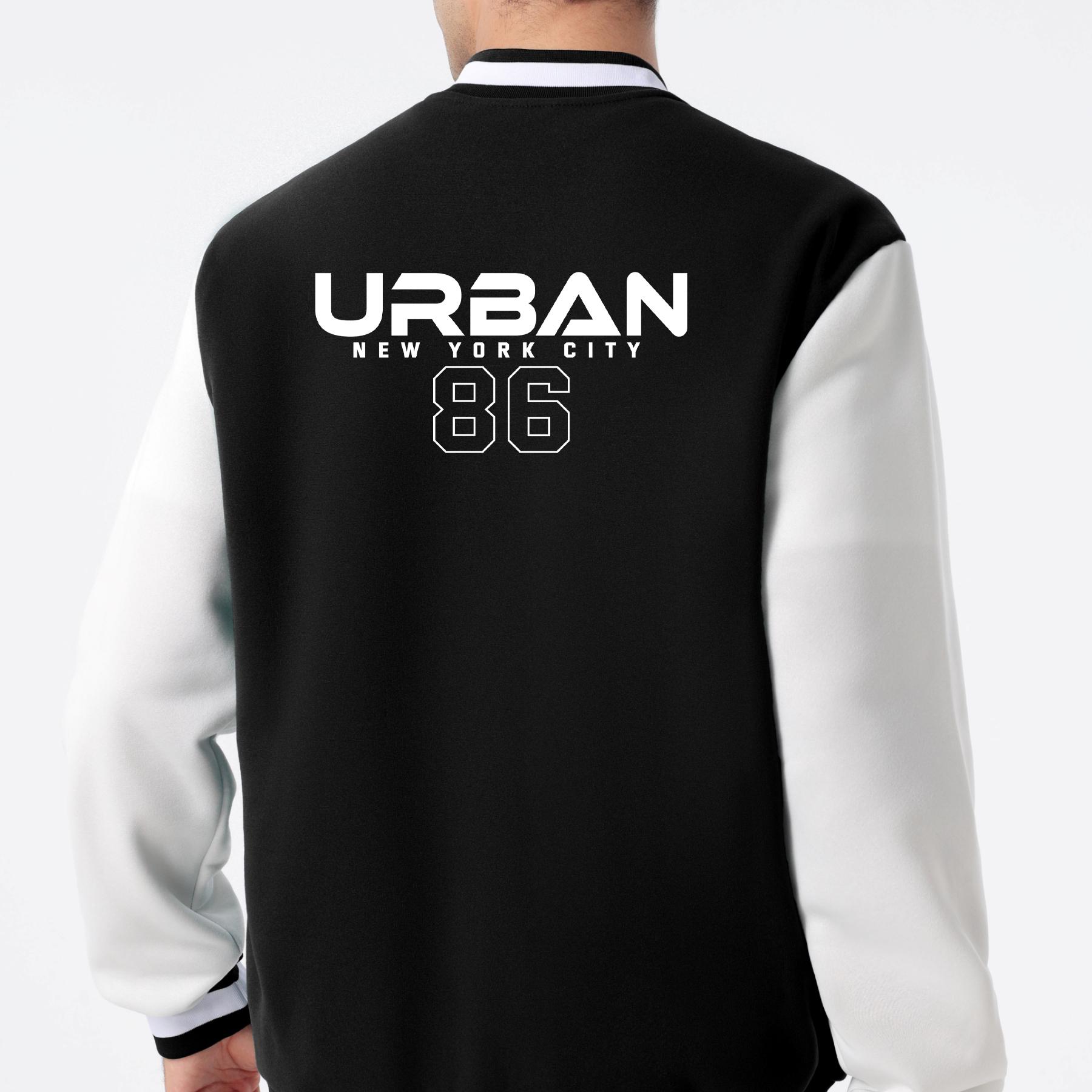 Temu Print Varsity City Jacket Logo urban With Graphic - New York