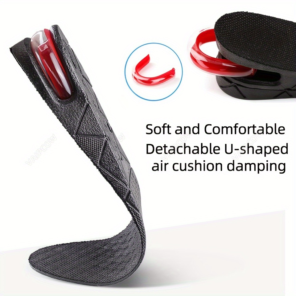 1pc invisible height increasing insole adjustable shoe heel insole with air cushion for variable taller support foot pad 1 18 3 54inch 3 9cm