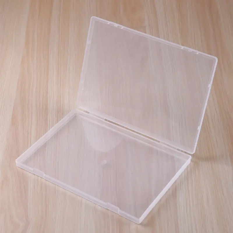 Set of 2 Transparent Rectangular Plastic Boxes for Organizing Parts and  Accessories Flat Plastic Boxes for Storing Stationery and Packaging  Accessorie