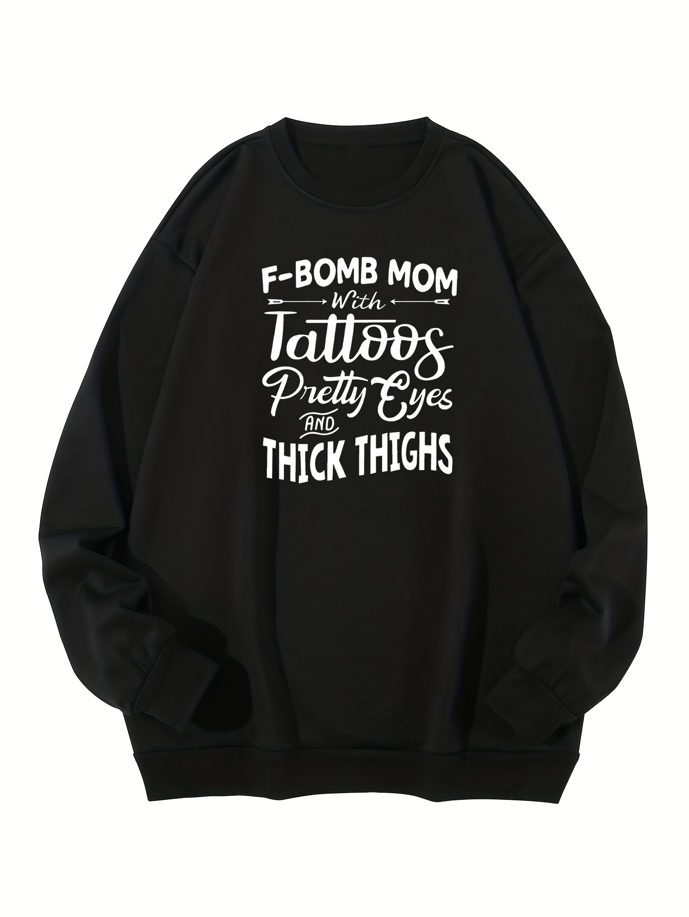 Plus Size Men&#39;s &quot;Thick Things&quot; Graphic Print Sweatshirt For Spring Fall Winter, Men&#39;s Clothing