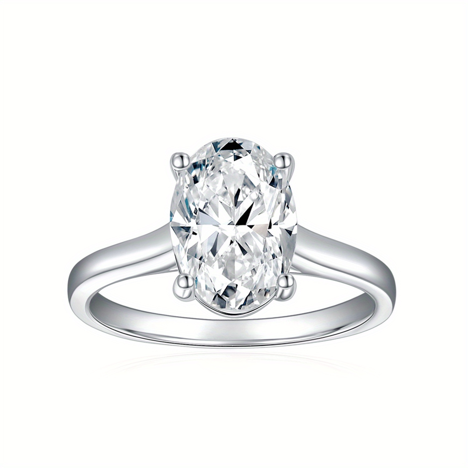 

1-3ct S925 Oval Moissanite Engagement Ring, Promise Ring