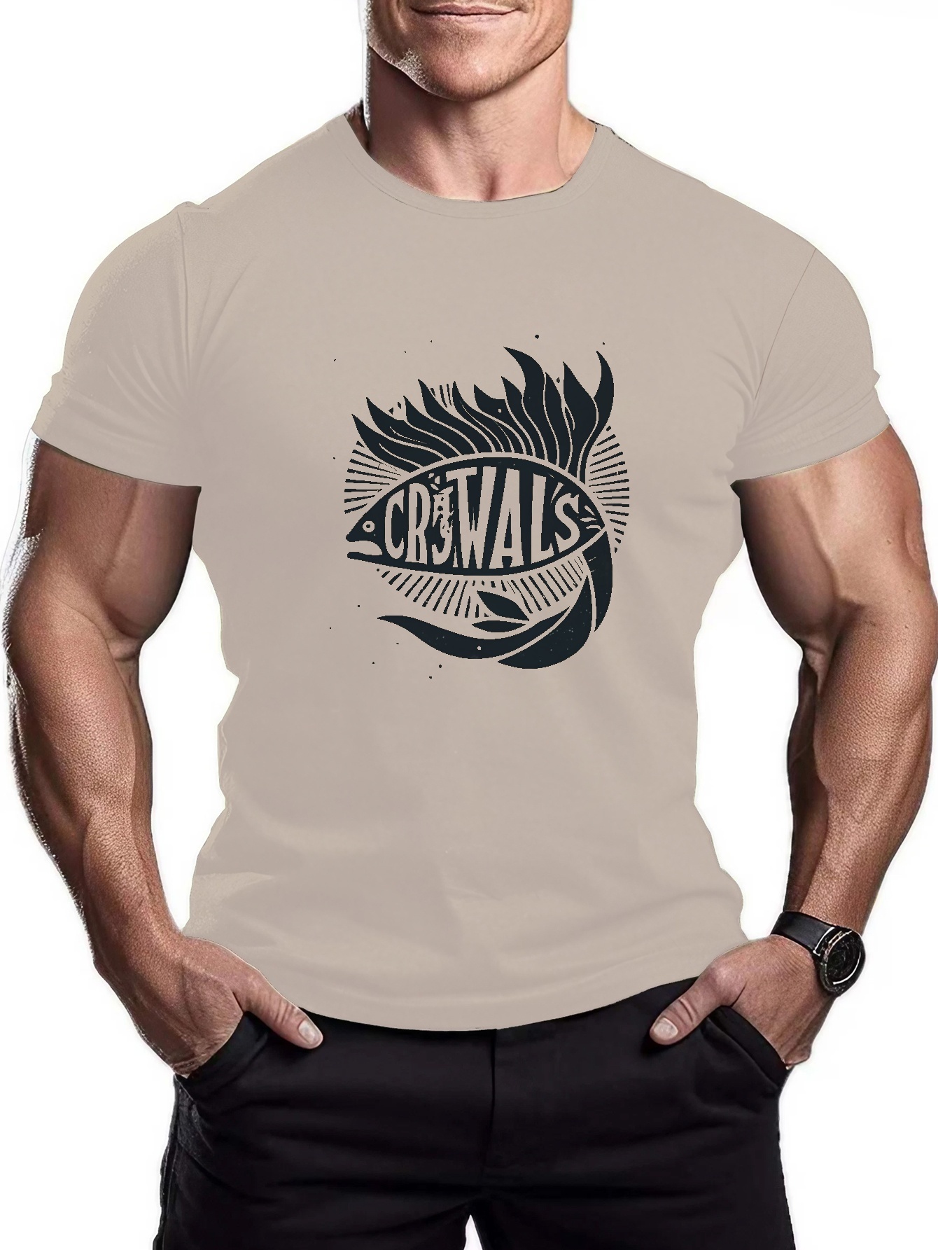 camiseta hombre verano fantasia. Manga corta, estampada