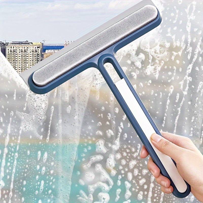 4-in-1 Glass Cleaning Brush, Double-sided Water Wiper, Window