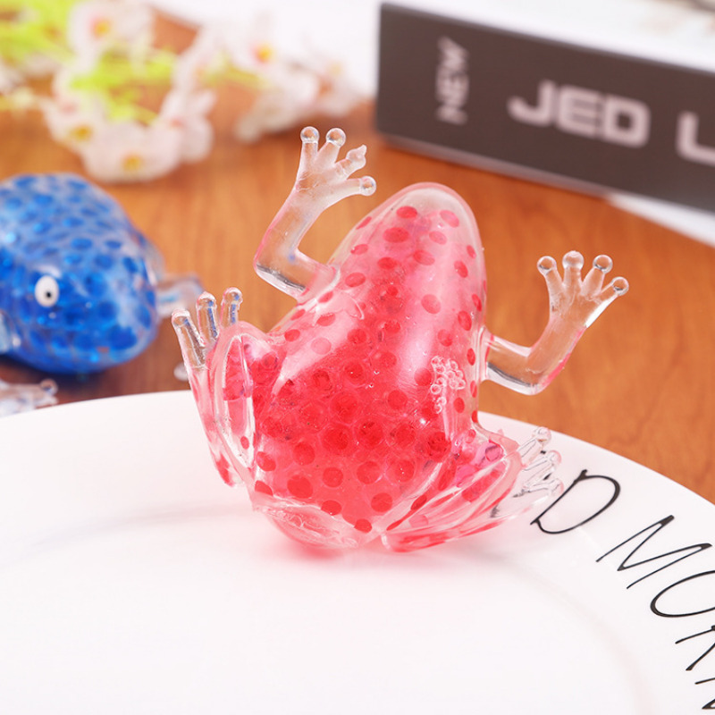 1pc Interesting Tpr Frog Fidget Toy, Gel Bead Stress Ball Squishy Toy  Pressure Relief Toy