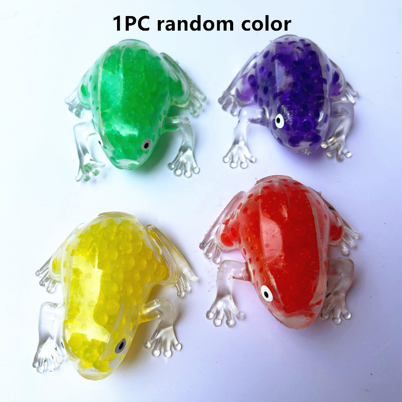 Funny Tpr Frog Gel Beads Stress Ball Fidget Sensory Toy - Temu