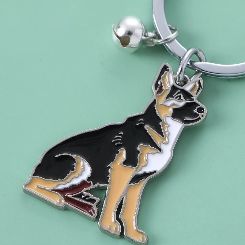 

Cute Wolf Dog Puppy Keychain For Men, Retro Metal Cartoon Animal Pendant Keychain For Car, Bag, And Purse