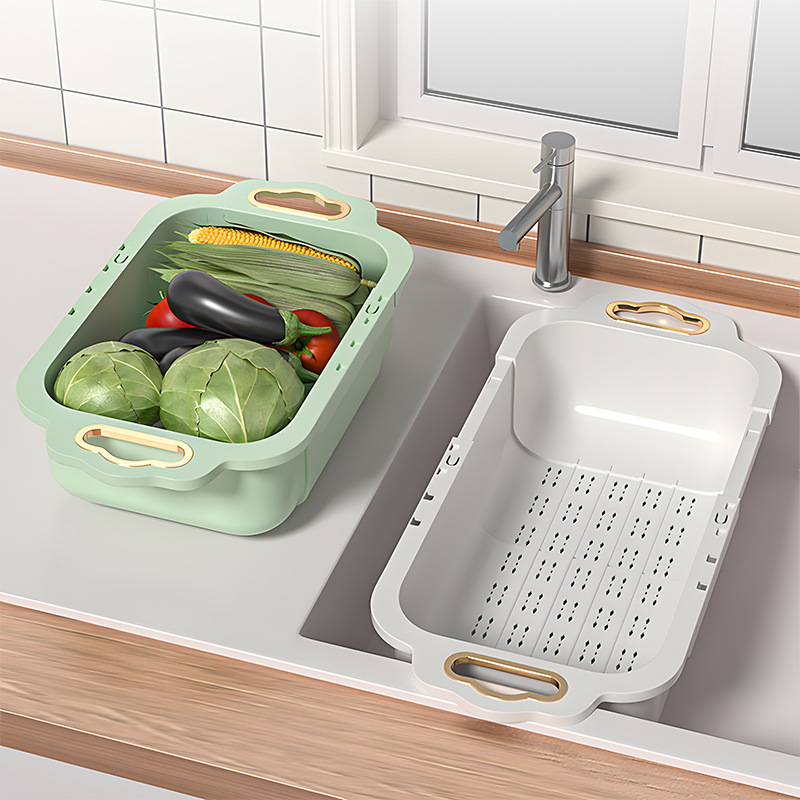 Panier de vidange suspendu pour évier de cuisine, filtre à fruits et  légumes, étagère de lavage, porte-serviettes, organisateur, fournitures pour  la maison