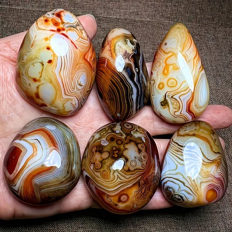 

1pc 20-110g Natural Wrapped Silk Polished Agate, Home Decoration, Ornament