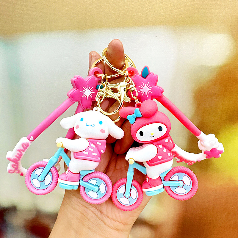 Kawaii Sanriod Anime Cinnamoroll Plüsch Auto Zubehör Kuromi Anhänger Auto  Rückspiegel Ornamente Geburtstag Geschenk Kind Spielzeug Geschenk