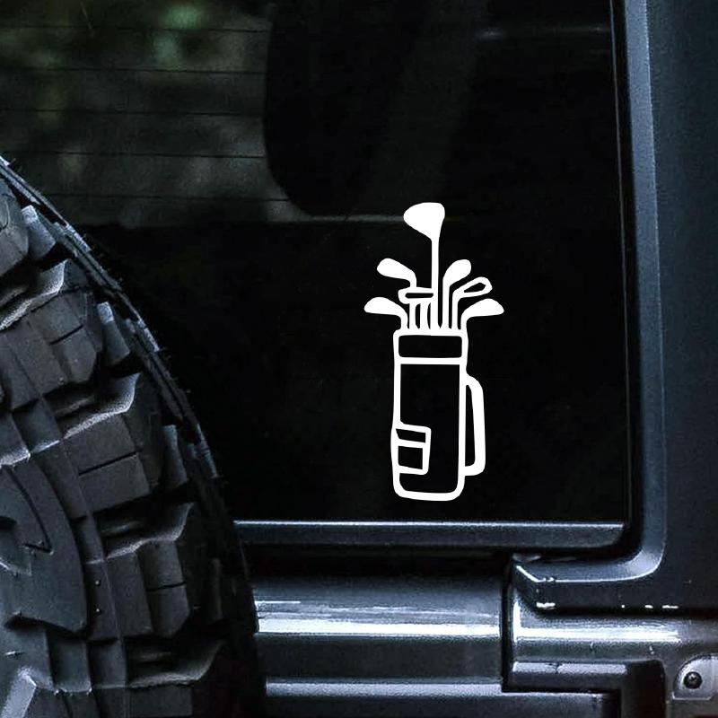 

Golf Bag With Clubs Decal Car Stickers Car Body Window Bumper Waterproof Vinyl Decal Auto Sticker Car Accessories