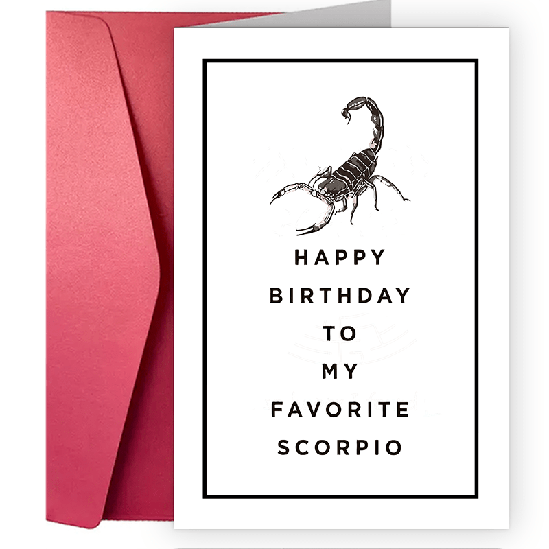 Happy Birthday Favorite Scorpio Scorpio Zodiac Birthday Card Temu