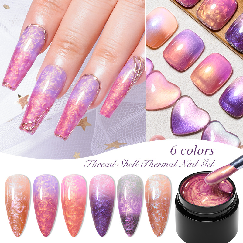 Thread Shell Thermal Nail Gel Set Thread Shell Nail Gel Set - Temu