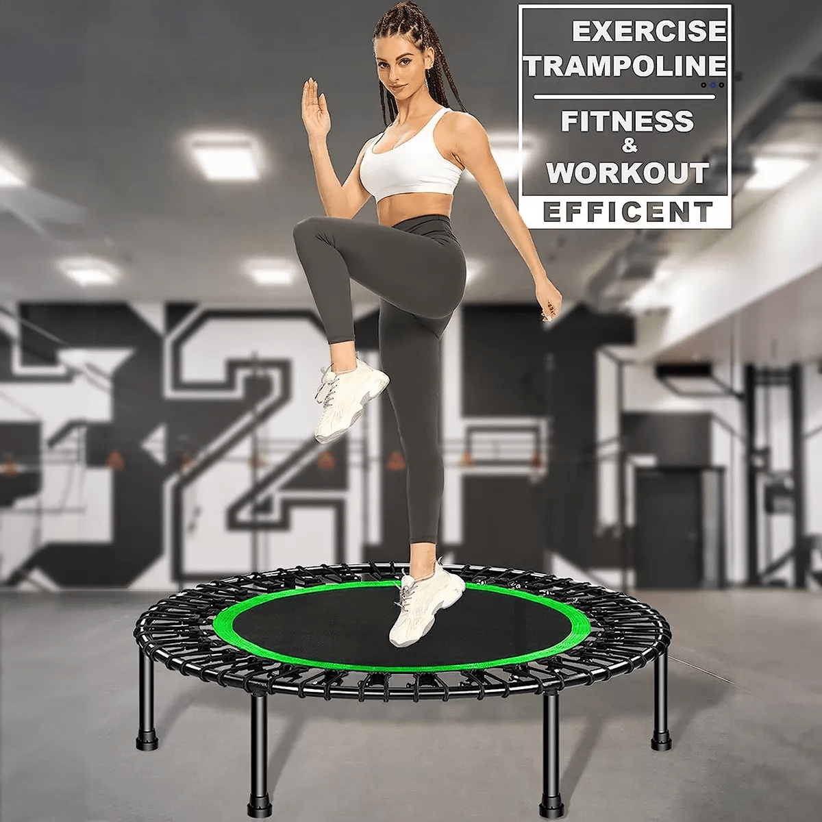 Cama Elastica Fitness—Trampolin Fitness Plegable Profesional para