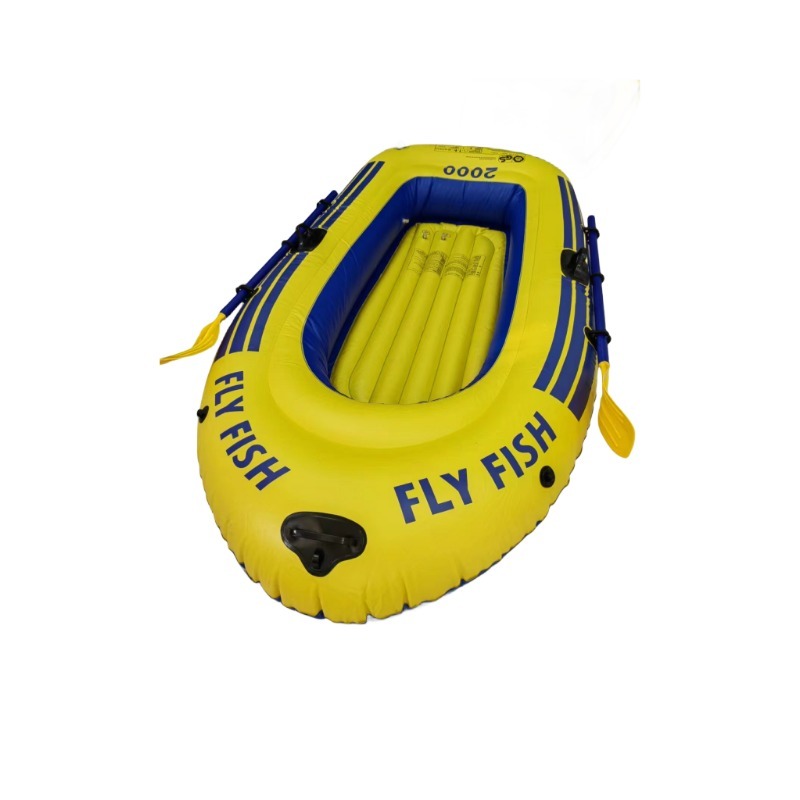 1pc Inflatable Raft Boat, Thickened PVC 2 Person Inflatable Boat, Outdoor  Fishing Rubber Boat, Fishing Tools Fishing Raft