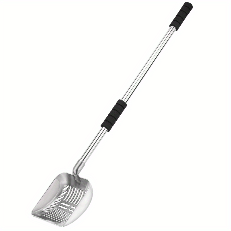 

1pc Long Handle Metal Cat Litter , Deep Shovel For Cats, Plastic Pet Supplies, With Removable Stainless Steel Screen, For Cat Litter Cleaning