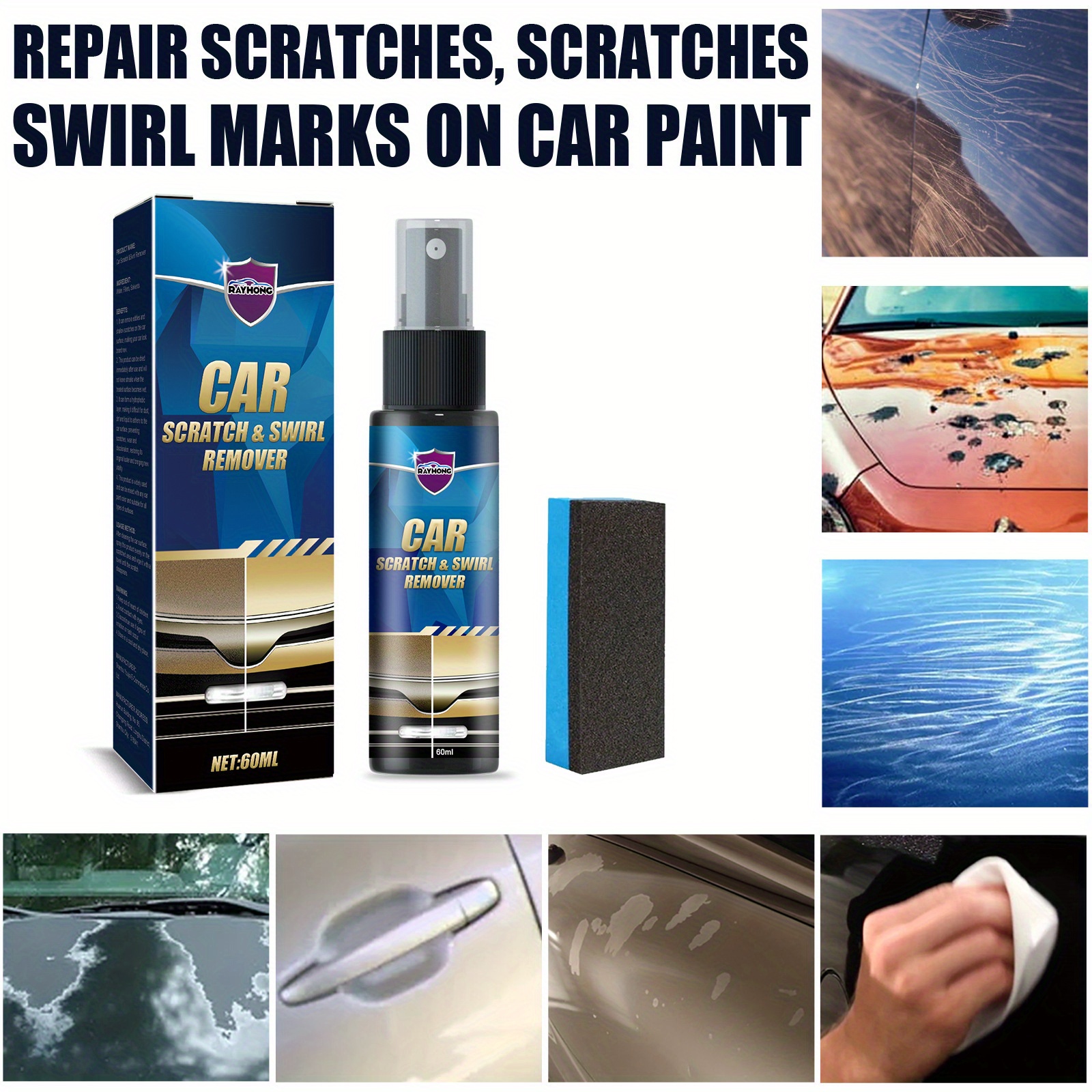 Spray reparador de arañazos para coche