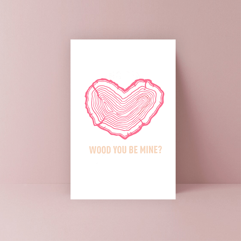 A Fun Creative Valentine's Day Card Wood Mine? Valentine's - Temu