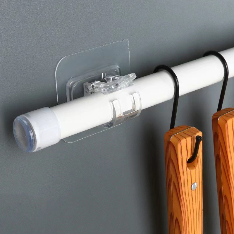Adhesive Plastic Rod Holders Plastic Wall Mounted Rod Fixers - Temu Canada