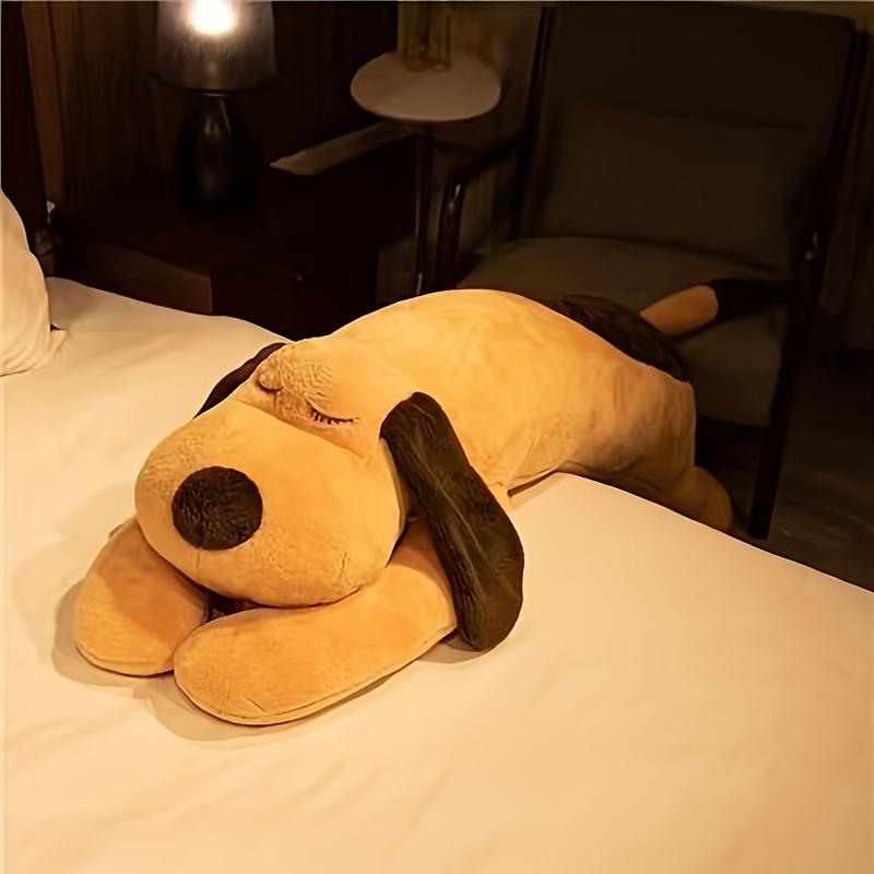 1pc Cute Lying Dog Doll Plush Toy Male Female Models Sleep Pillow Bed Coax Sleep  Companion Big Doll, Save Clearance Deals