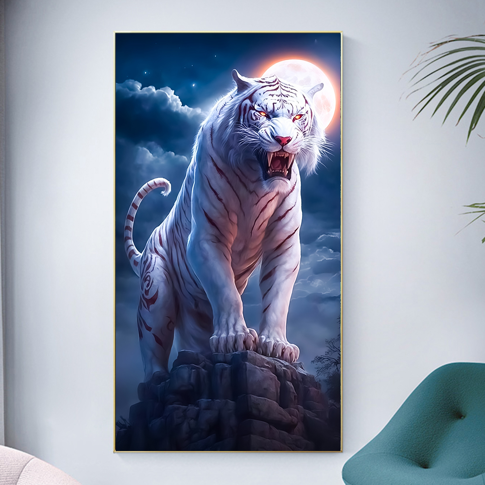 5D Large Diamond Painting Kits for Adults, Tiger Diamond Art with