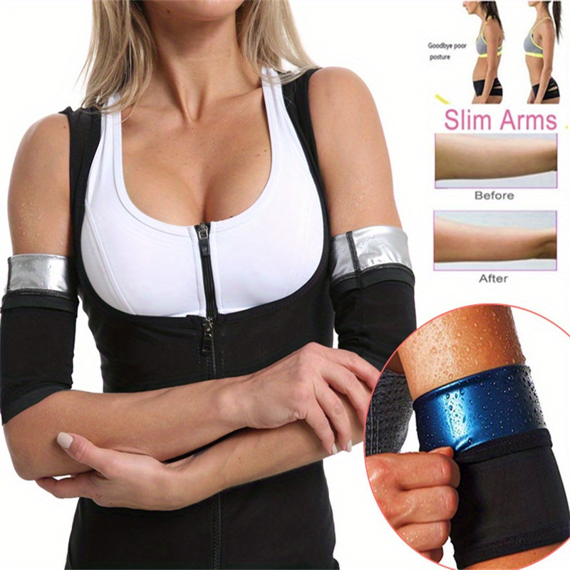 Solid Color Sleeve Weight Loss Sweat Fitness Sleeve Workout - Temu