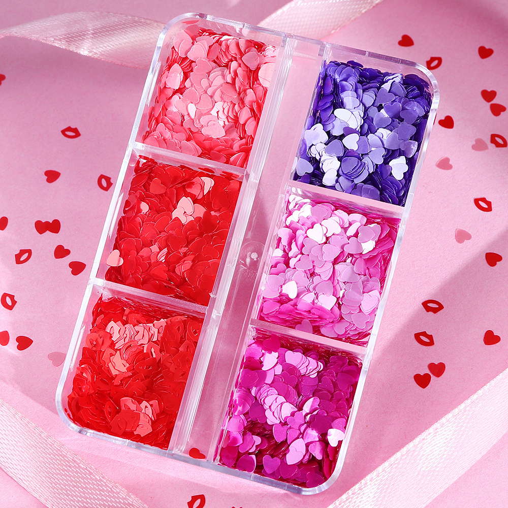 Valentine's Day Resin Filling Accessories Love Hearts Sequins Glitter For  Epoxy Resin Fillers DIY Silicone Mold Crafts Materials