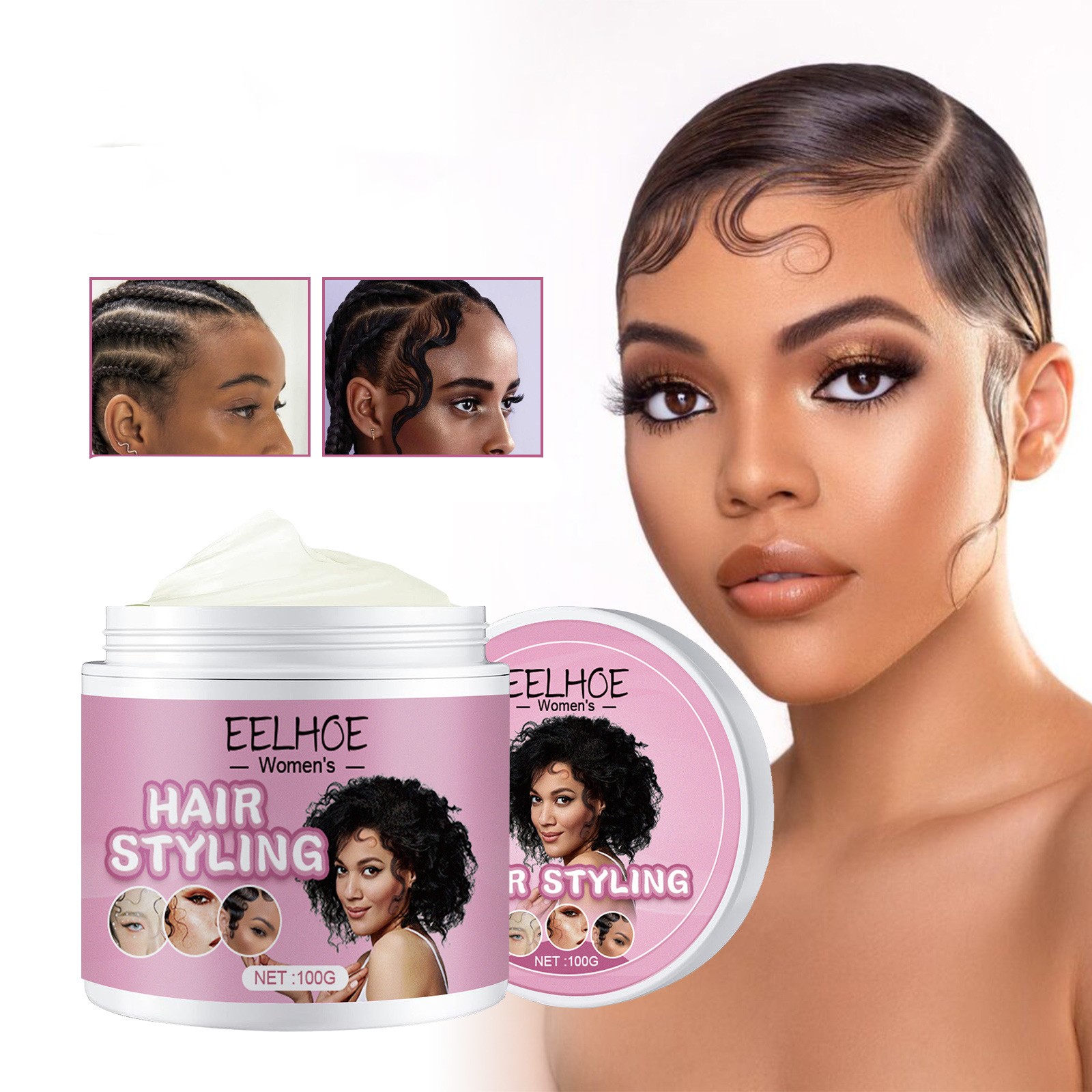 1 Bottle 100g Hair Braiding Gel, Anti-Frizz And Moisturizing Hair