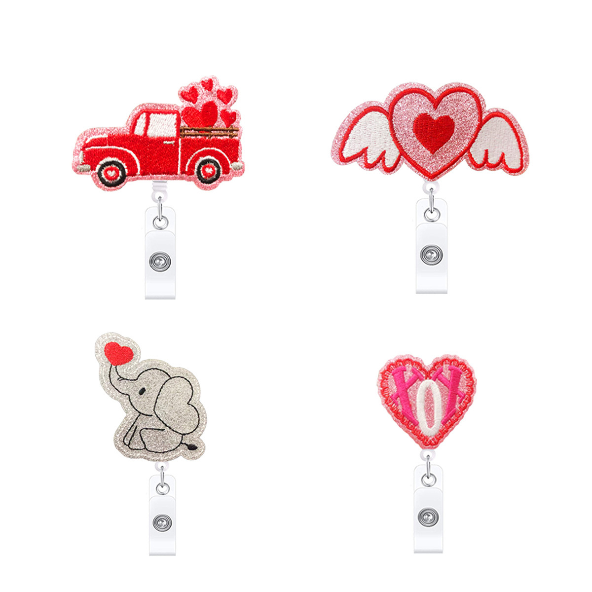 2024 New Id Badge Holders Clips Valentine's Day Gift High - Temu