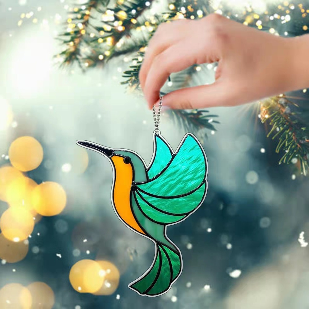 Adornos de vidrio en miniatura, figuras de pájaros de cristal, hechas a  mano, para Navidad, cumpleaños, regalo de Navidad, adorno decorativo para