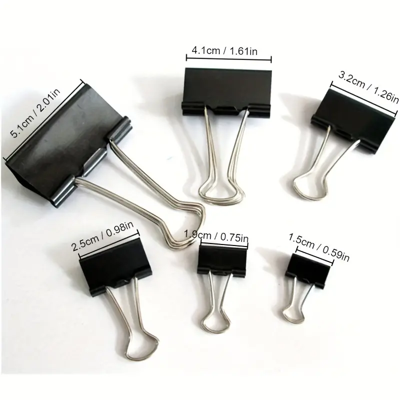 Binder Clips - Large - 2 wide, 1 capacity - 12/Pack_