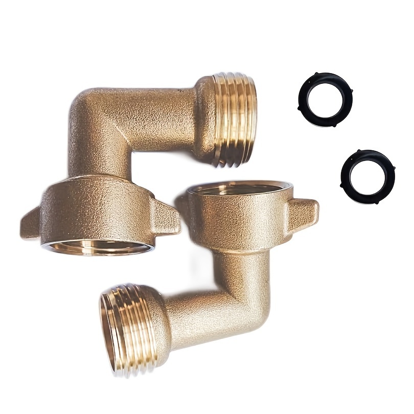 

1pc 90 Degree Rv Outdoor Garden Water Hose, Hose Elbow Connector, Eliminate The Pressure Of Rv Water Hose, Lead Free Solid Brass