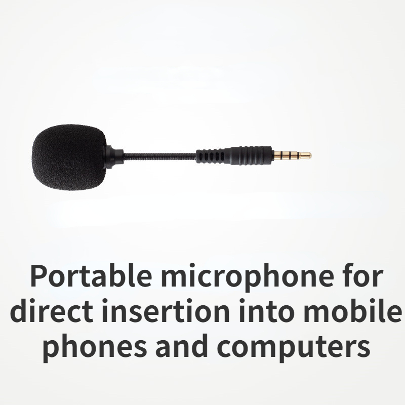 Mini Microphone Filaire Flexible avec Prise Jack de 3.5mm, pour Ordinateur  Portable, Tablette, PC, Skype