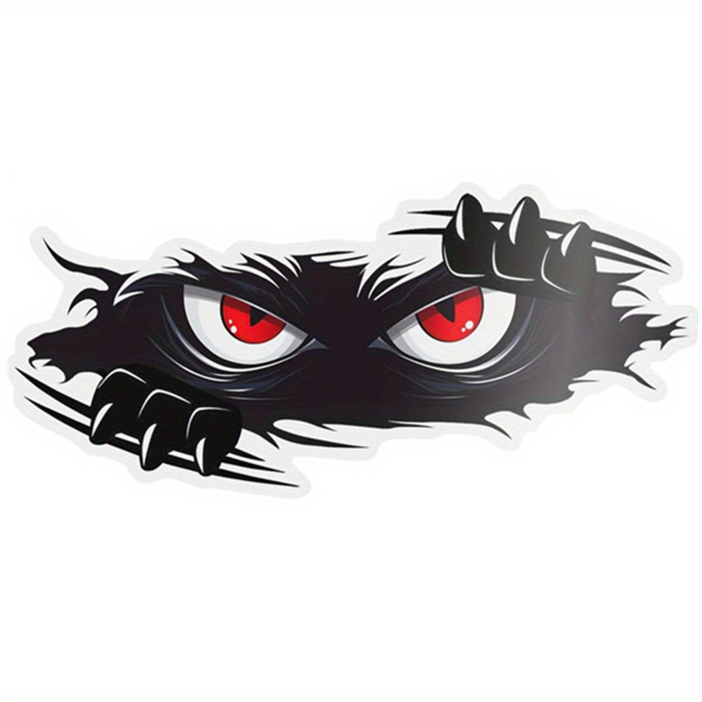 Peeking Monster Angry Eyes Car Decal Funny Monster Sticker - Temu