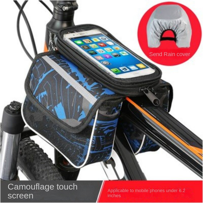 WILD MAN Bolsa para bicicleta, accesorios de bicicleta para ciclismo,  soporte de teléfono para bicicleta, bolsa de montaje para bicicleta, bolsa  de