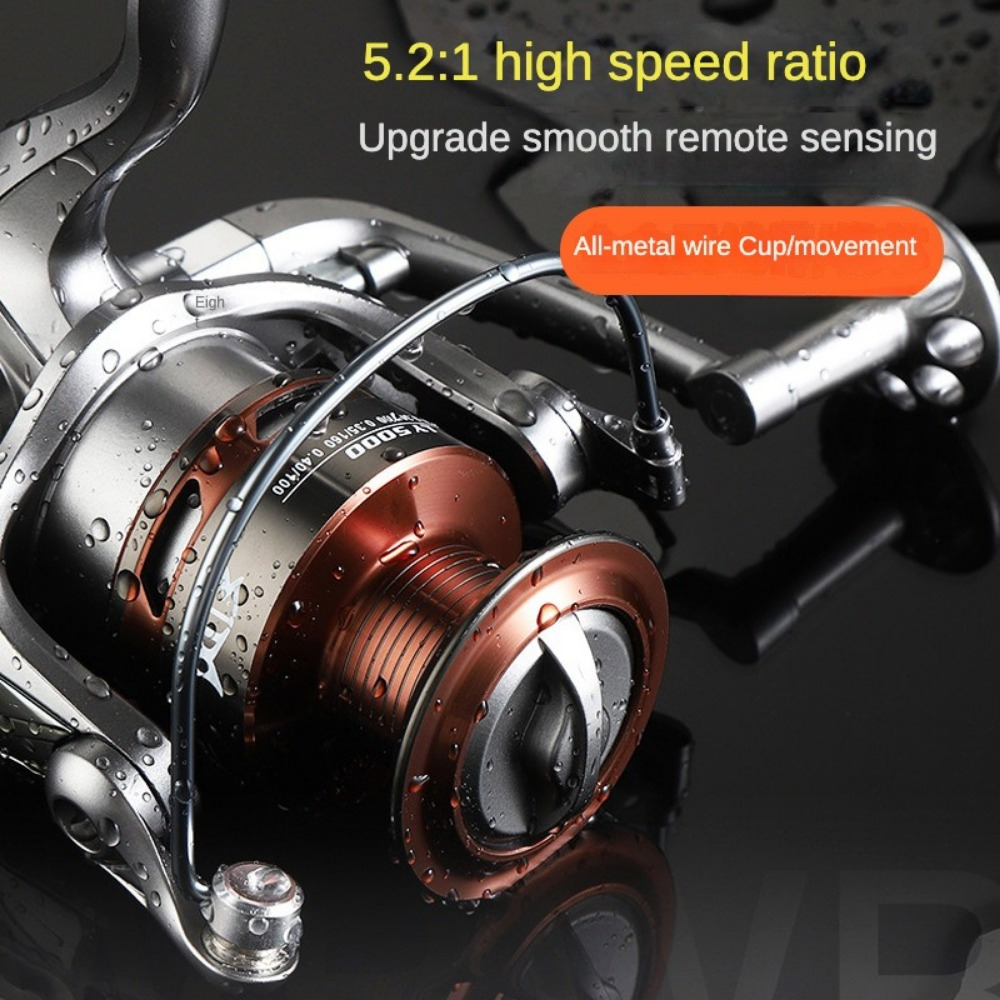 1pc spinning reel with all metal line spool smooth long range casting reel for sea fishing fishing tackle