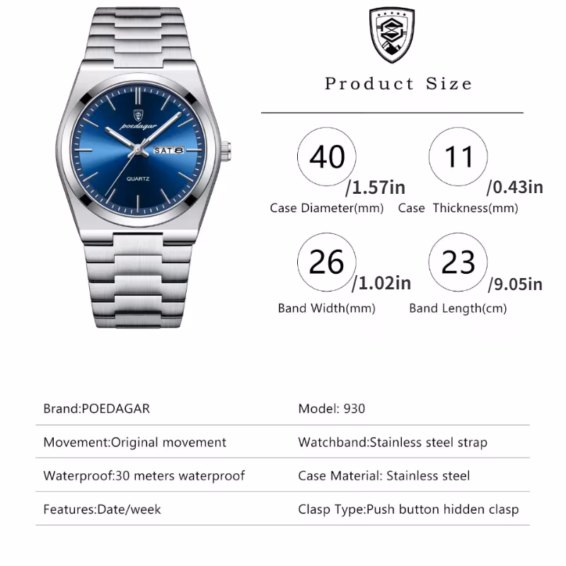 POEDAGAR · reloj de estilo minimalista · imagen 2 del anuncio