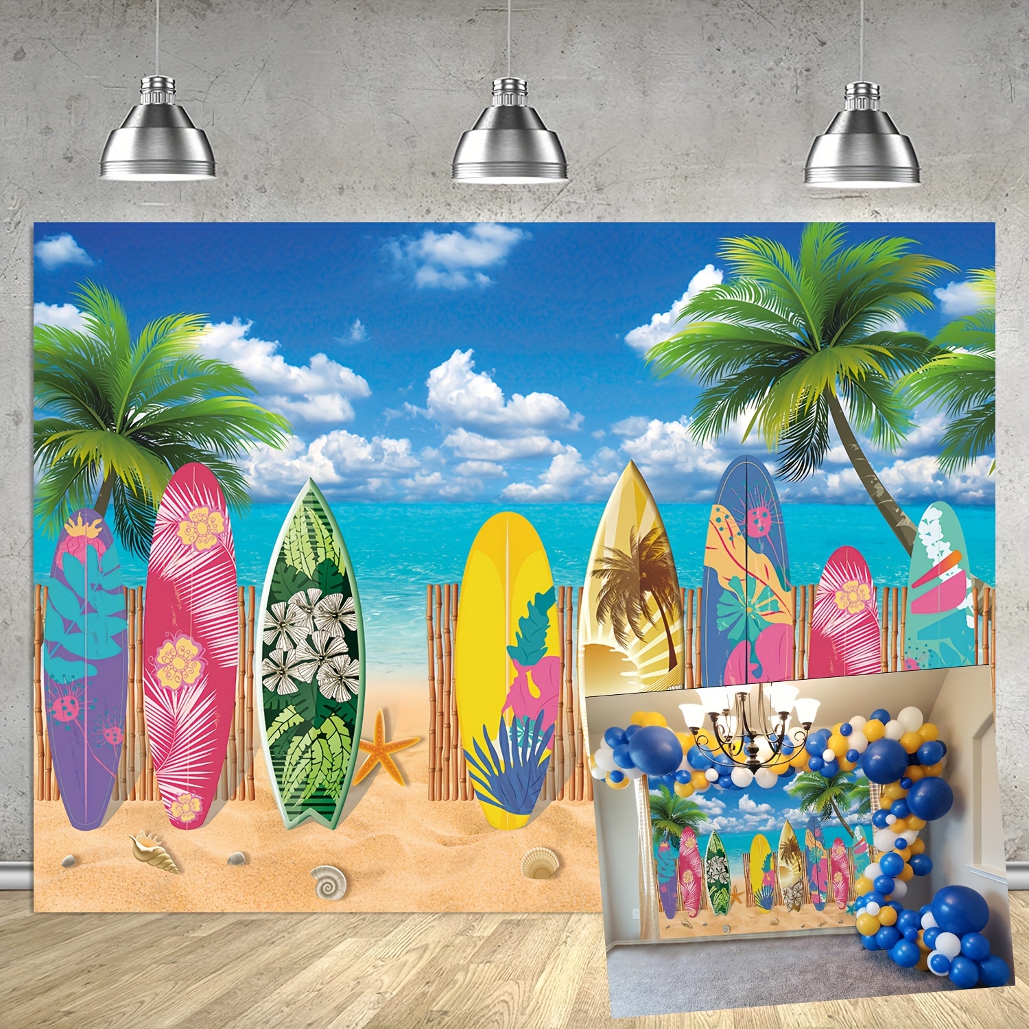 5 'tabla de surf colgante de pared decoración de tabla de surf hawaiana  playa surf decoración de playa