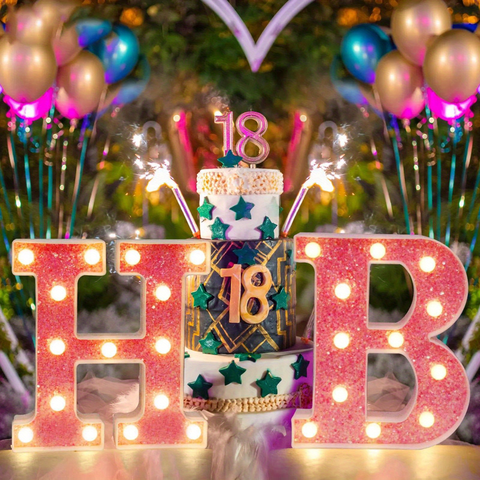 1pc Lighting Glowing Letters Light, LED Battery Powered Letter Light, For Bedroom Birthday Party Wedding Home Christmas Decoration details 0