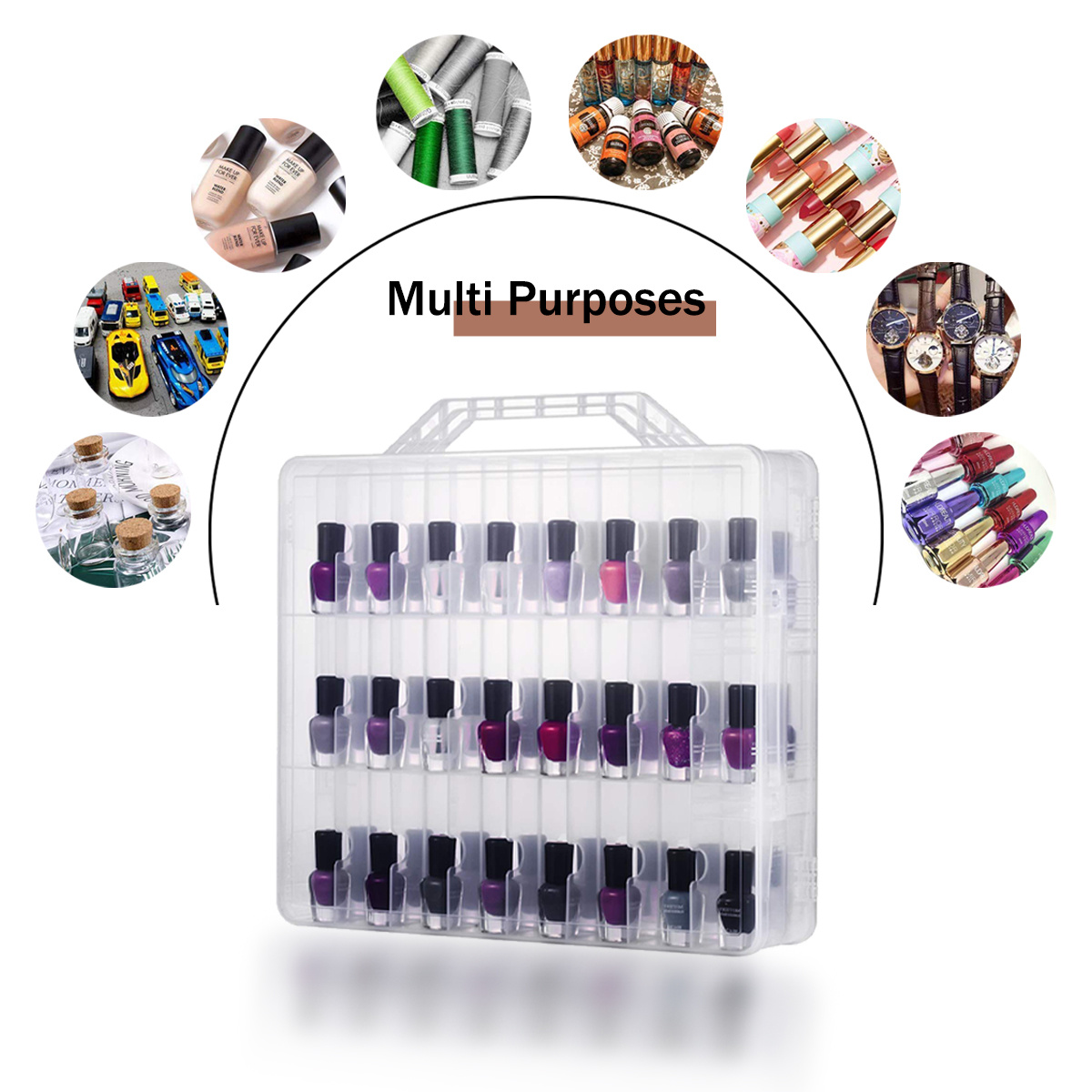 Organizador de acrilico para esmaltes de uñas con 2 niveles de capacidad –  Tienda Novelty 🇺🇾