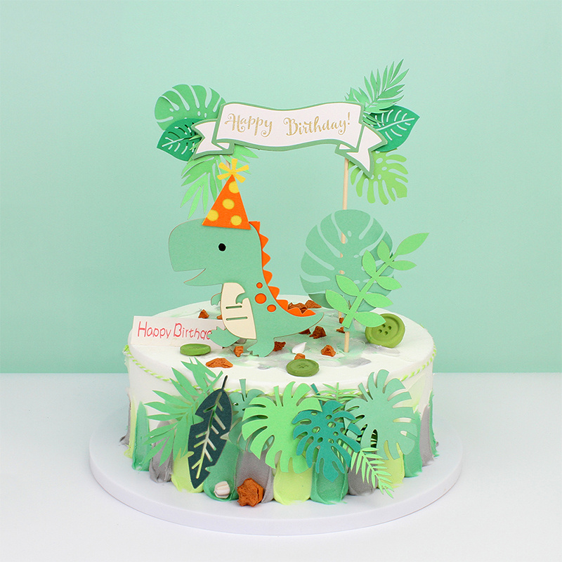 13pcs 3d Dinosaur Cake Topper Cupcake Topper Cake Décorations pour enfants  Anniversaire Baby Shower Party Supplies
