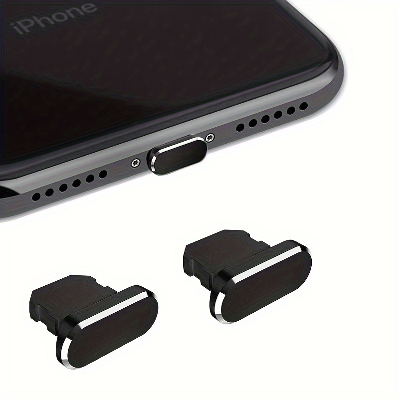 TEMU 2pcs Of Aluminum Alloy Anti-dust Plugs - Keep Your , , Airpods Charging Ports Clean!