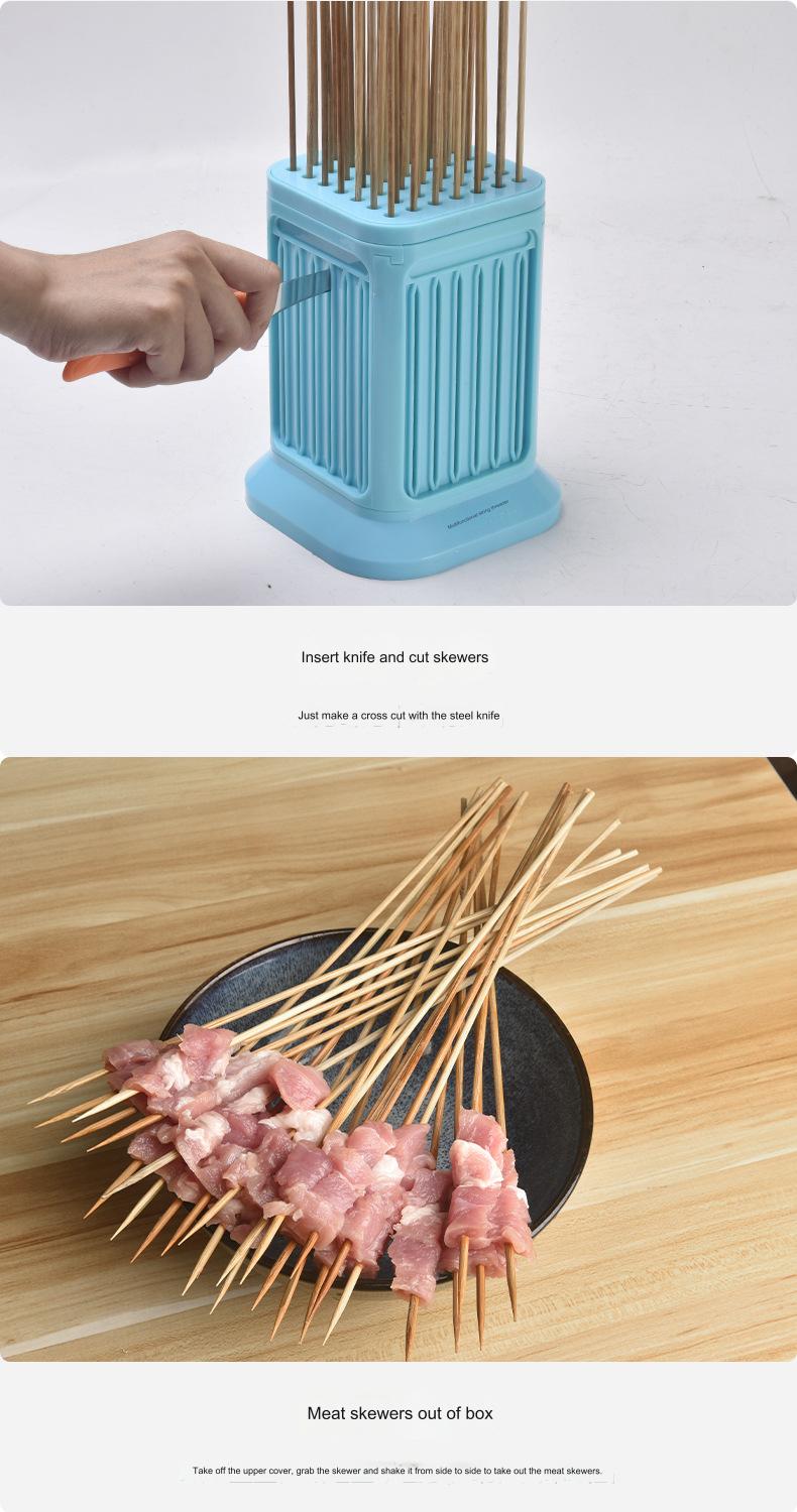 1pc mold barbecue skewer mold vegetable chopper bbq meat skewer maker wear meat string machine bbq meat skewer tools beef skewers beef machine bbq accessories grill accessories details 6