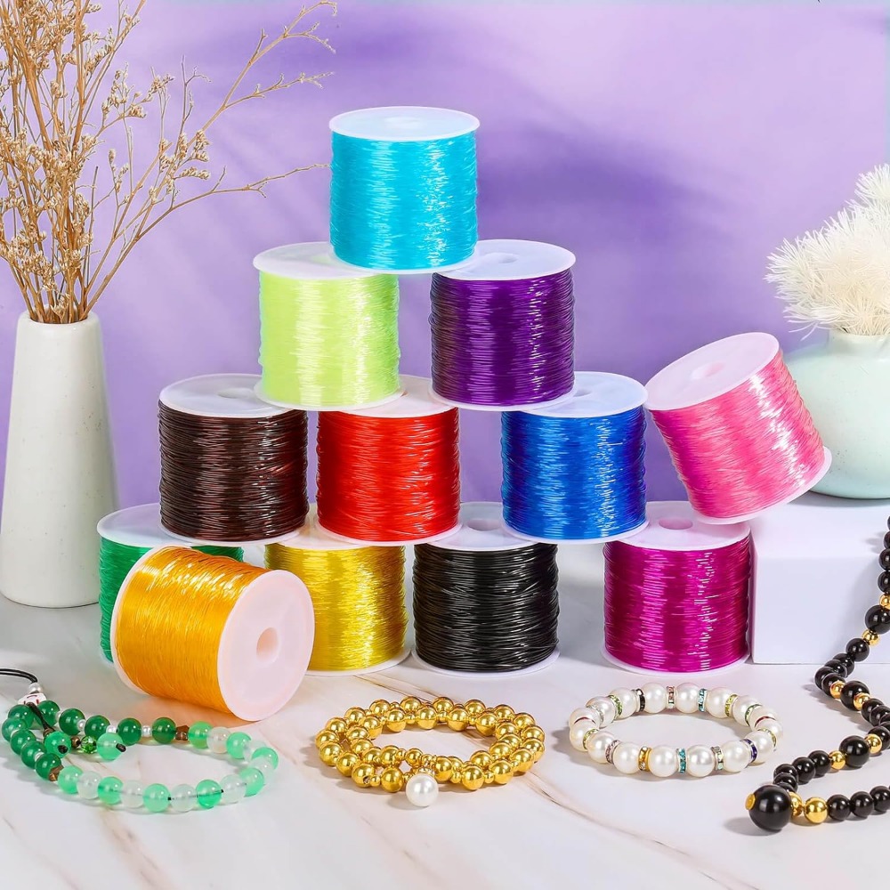 75M Transparent Crystal DIY Beading Stretch Cords Elastic Fishing Line  Jewelry Making Supply Wire Pearl Beads String Accessories