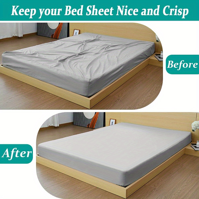 4pcs adjustable elastic sheet holders with non slip   buckles   secure mattress corner grips for wrinkle   details 2